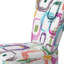 Chaise d'appoint rembourrée multicolore à motif géométrique