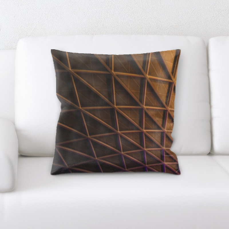 Geometric Microsuede Throw Pillow