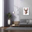 Art mural sur toile Epic Graffiti «Deer Red-crocodile and Flowers» par Kajenna, 26 po x 34 po-117053301