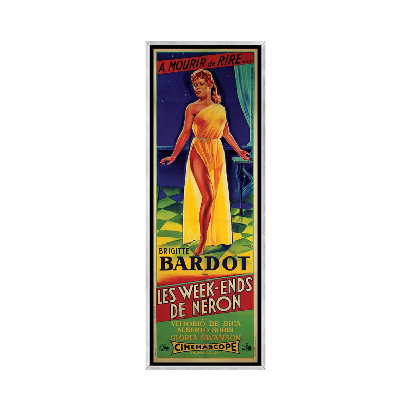 Affiche « les week-ends de Neron film » par radio Days-impression d’art graphique, H 60 po x l 20 po x P 1,5 po