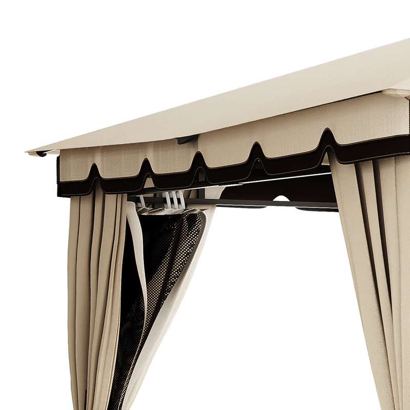 10 pi. L 12 pi. D Pavillon de jardin en acier