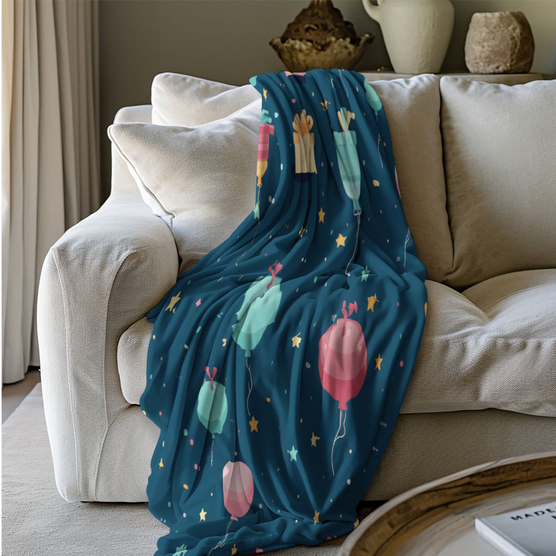Festive Backdrop - 1 Piece Premium Blanket, Queen