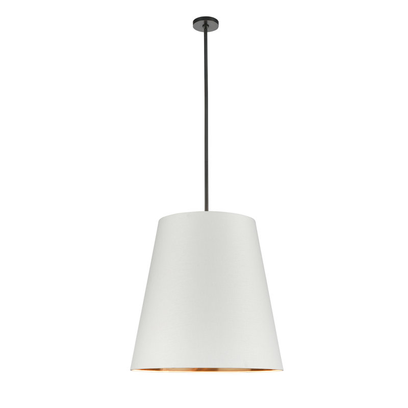 3 - Light Pendant, White, 71.76" H x 24.88" W x 24.88" D, Black