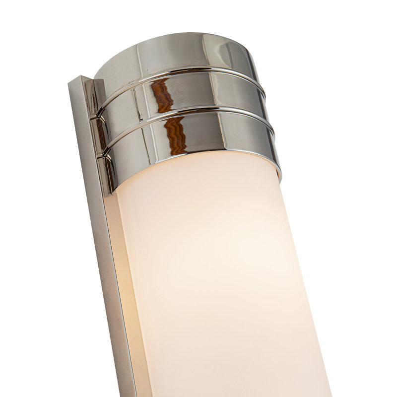 Willard 3 - Light Bath Sconce, Polished Nickel, Matte Opal