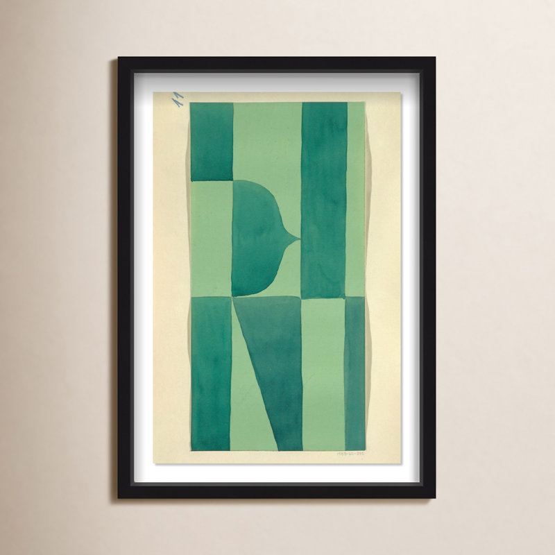 «Erickson Green Abstract» par Joss & Main - reproduction, Noir, H 55 po x l 37 po