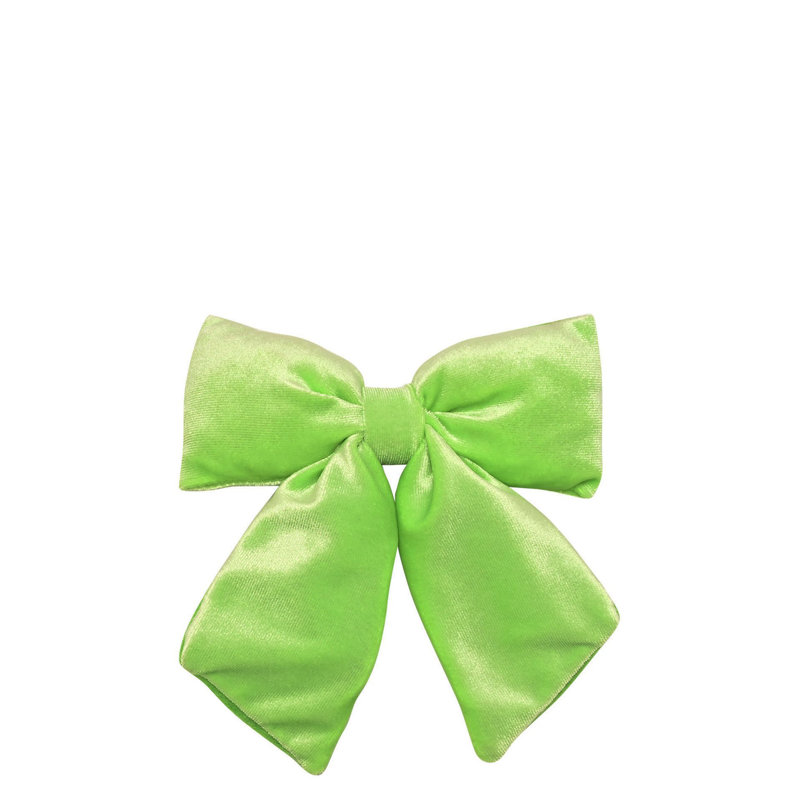 Bright Green Velvet Bow with Clip