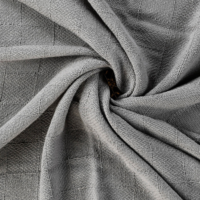 Heather Madiera Luxurious Cotton Throw, 60" x 50", Light Gray