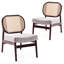 Fauteuil kaki pour salon et coin lecture, design du milieu du siècle, construction robuste, coussin confortable, dossier fait main, structure ergonomique, assise de 53 x 51 cm