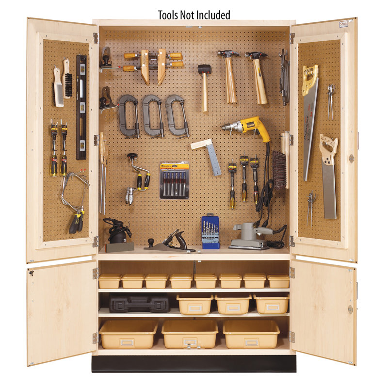 Armoire de rangement ébénisterie h 84 po x l 48 po x p 22 po, Non inclus