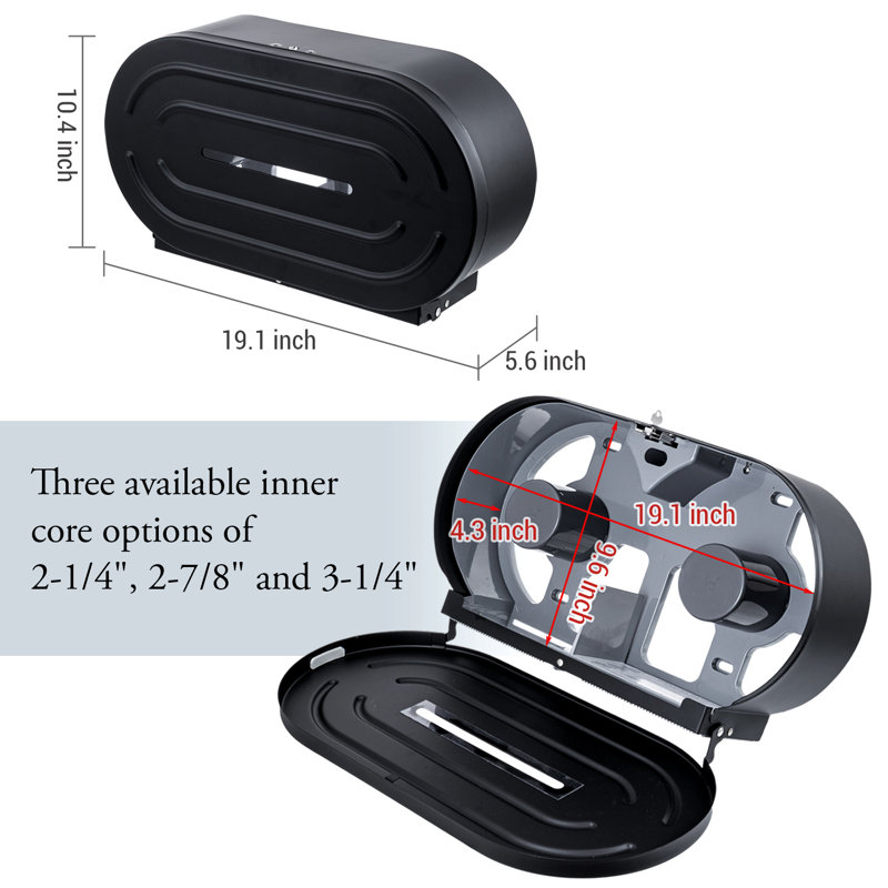 Bathroom Wall Mounted Double Toilet Roll Holder