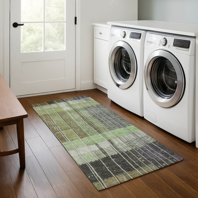 Premium Machine Washable Millbrook AMF1962 Stripes Rug, Runner 2'3" x 7'6"