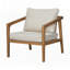 Fauteuil club d'extérieur en bois d'acacia (ensemble de 2)