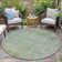 Machine Washable Indoor/Outdoor Xhevrie Green Rug
