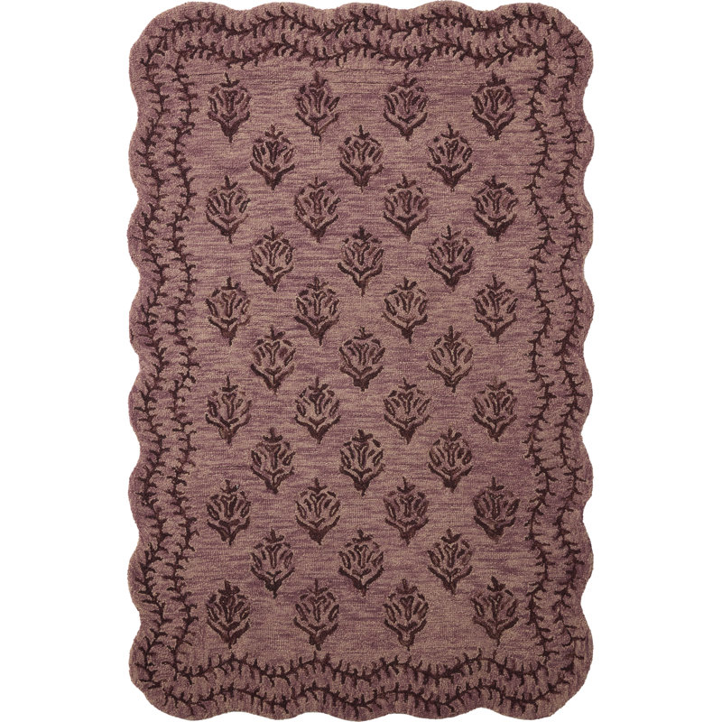 Rifle Paper Company x Loloi Lisette Plum / Dark Plum  Area Rug, Rectangle 2'3" x 3'9",  Plum/Dark Plum 