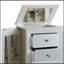 Armoire à bijoux blanche à 6 tiroirs