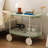 Moon Storage Cart For Primary Living Space, Nordic Mobile Trolley With Double - Layer Design, T Shaped Structure, Artsy Style, Beech Wood Tone Kitchen Style Trolley, Shelf Room, Artsy,
