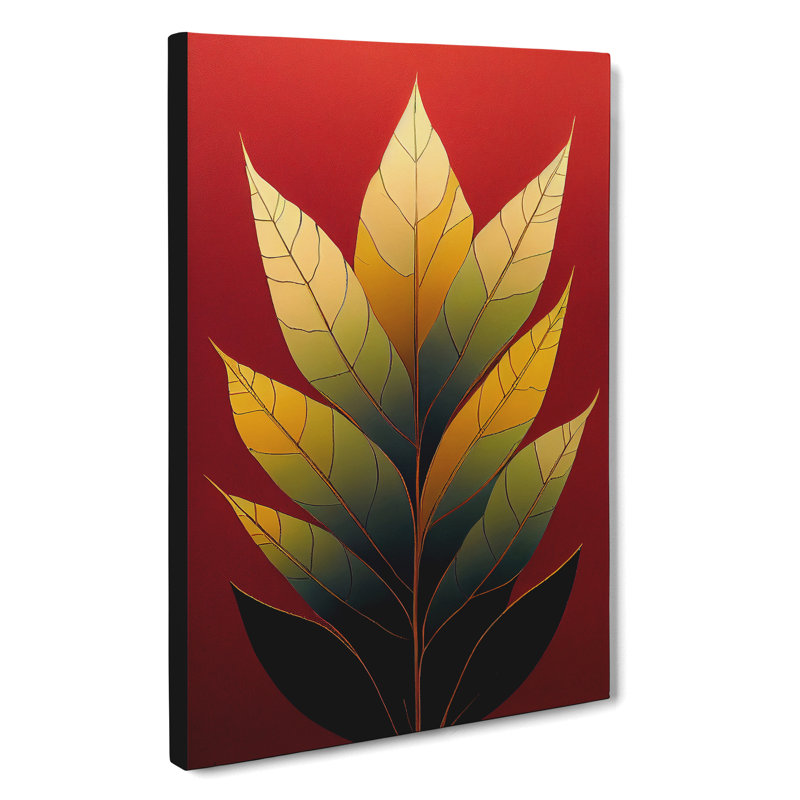 A Pleasant Leaf - Wall Art, Wrapped Canvas, 50cm H x 35cm W x 3cm D, No Matte
