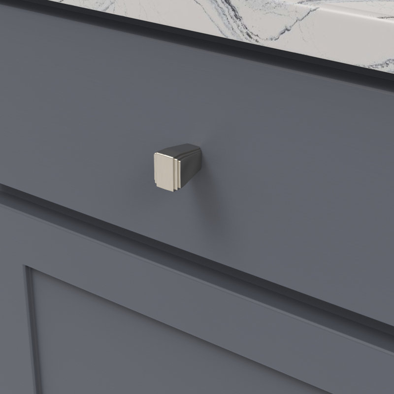 Belleclaire Collection Knob 1 Inch X 7/8 Inch Satin Nickel Finish, Satin Nickel