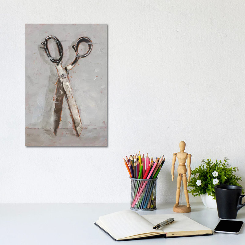 «Cut It Out I» par Ethan Harper - reproduction d'art, H 12 po x l 8 po x P 0,75 po, Toile tendue, Pas de tapis