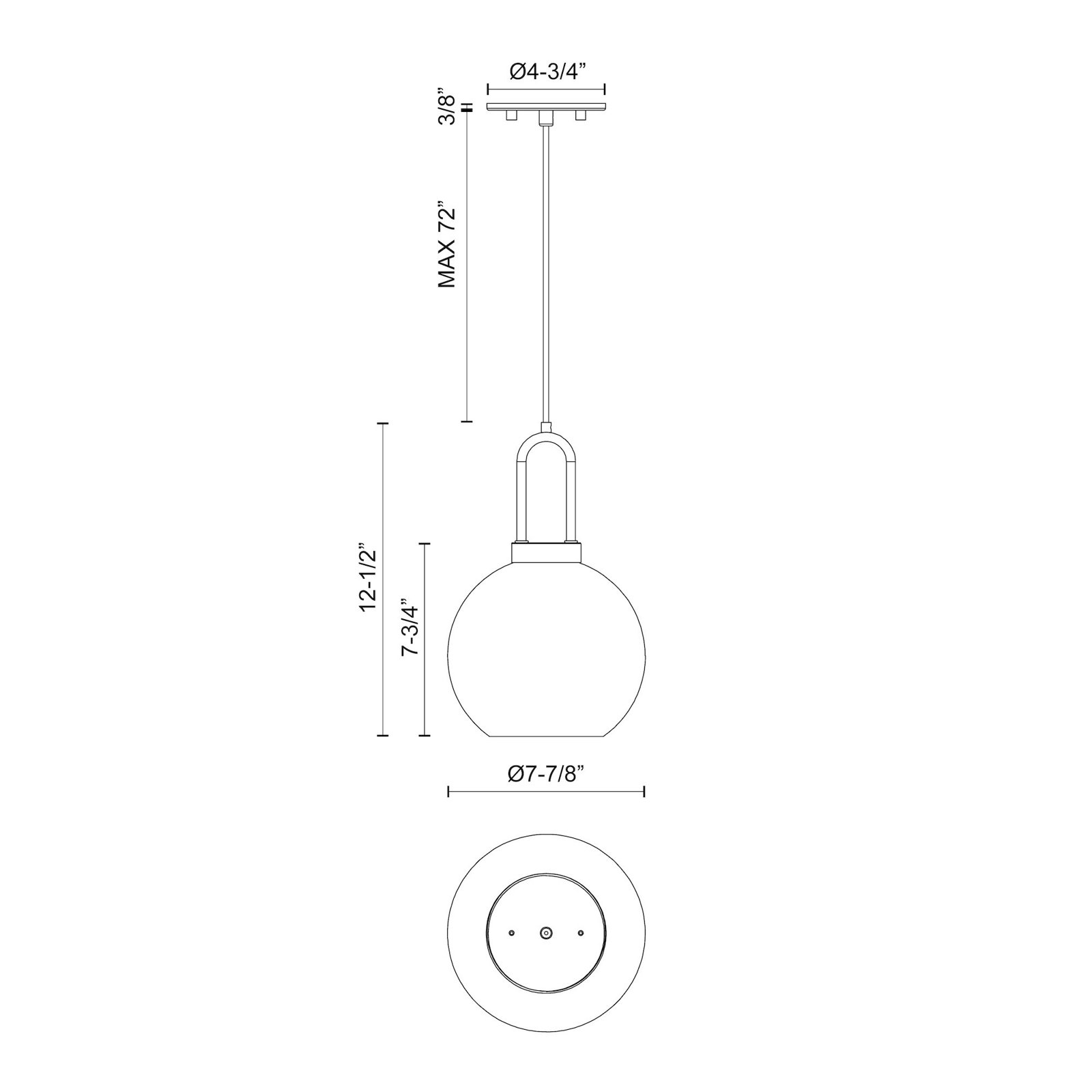 Shiloh Single Light Glass Pendant, Brushed Nickel, Copper, 12.5"H x 7.875"W x 7.875"D