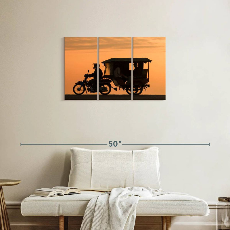 Silhouette de tuk-tuk, H 20 po x l 33 po