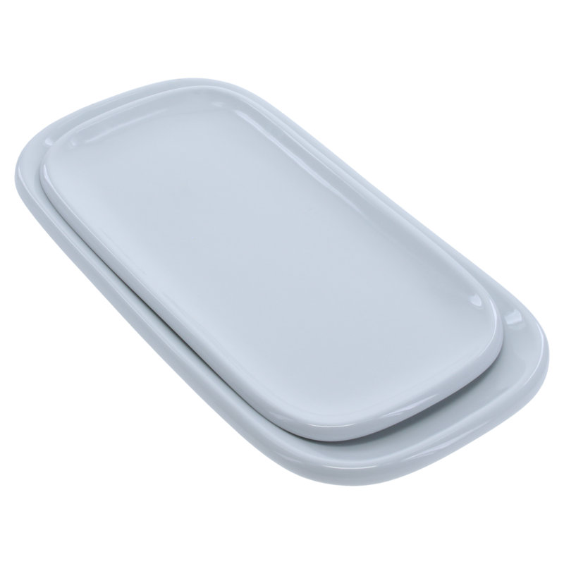 2-Piece, Impulse Rectangular Platter Set, White