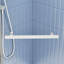 Porte de douche pivotante, en verre trempé de 1/4 po, enceinte de douche néo-angle sans cadre 34,75 po x 72 po en blanc mat.