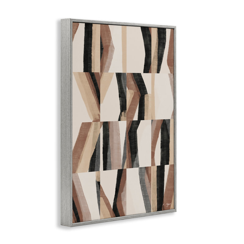 Neutral Abstract Kit Framed Giclee, design by 1x, Farmhouse Gray Framed Giclee, 24" H x 16" W