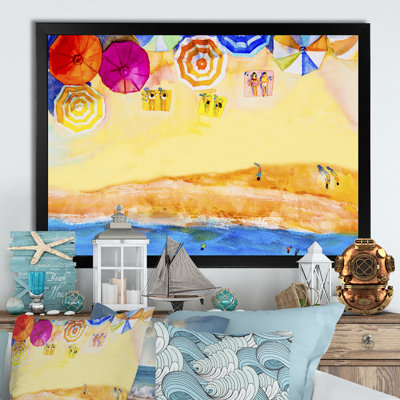 " Aerial Pastel Beach Miami VIII " Painting Print