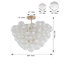 Luminaire suspendu de plafond doré 20 po avec abat-jour sphérique en verre transparent fileté