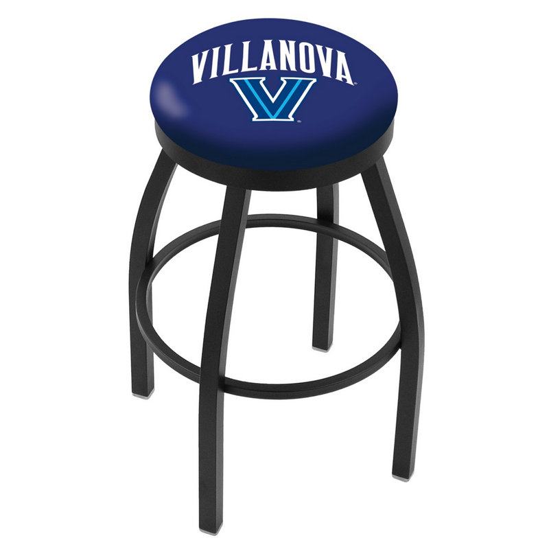 NCAA Swivel 25" Counter Stool, Black Wrinkle, Villa Nova