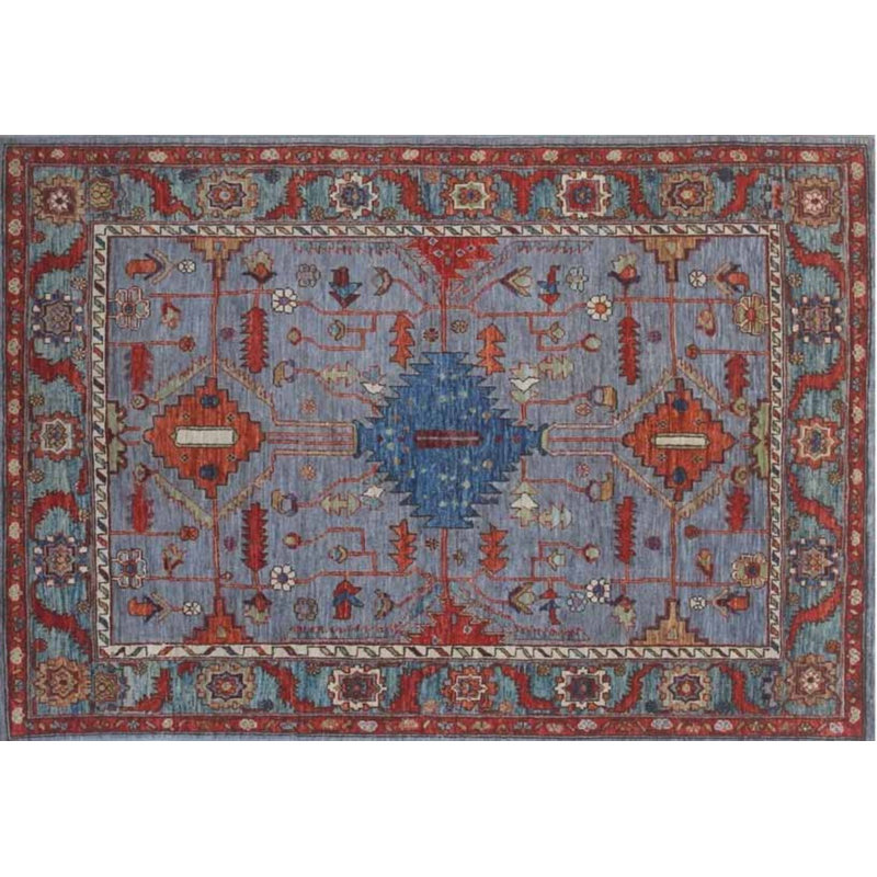 Transitional One-of-a-Kind Rectangle 4' X 5'10" Hand Knotted Area Rug