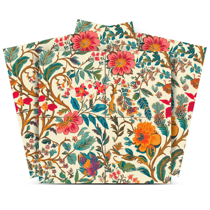 Carrelage mosaïque floral en vinyle 8 po x 8 po (ensemble de 24)