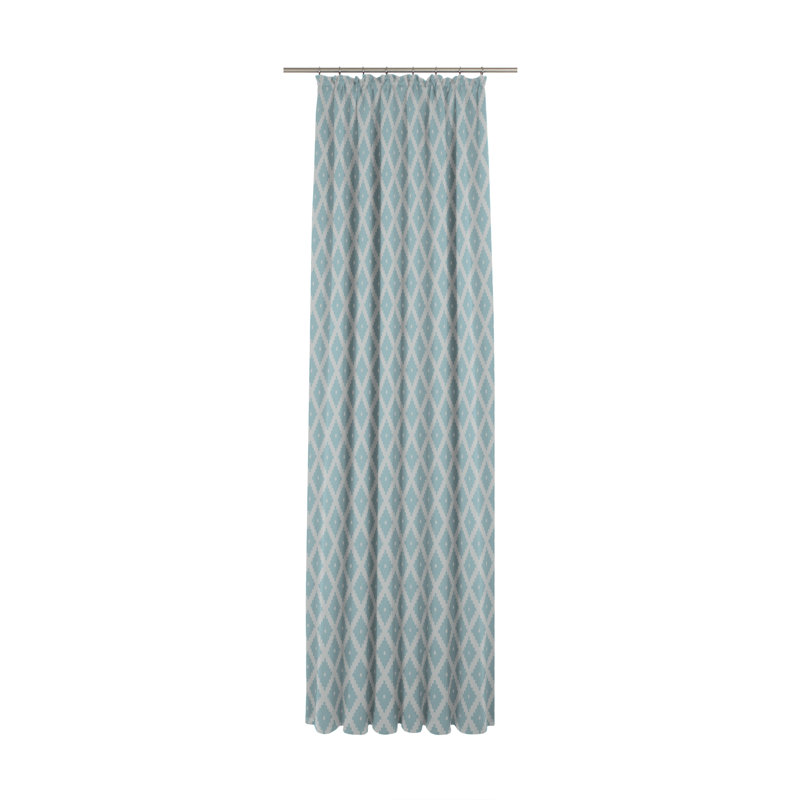 Esteban Room Darkening Curtain Pair, 145cm Width x 245cm Drop, Turquoise