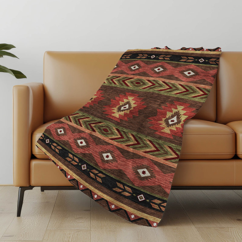 Jeté Sherpa Aztec Addison, Brun