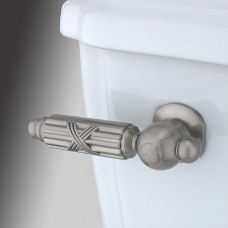 Levier de réservoir de toilette à fixation frontale Kingston Brass Georgian, Nickel brossé