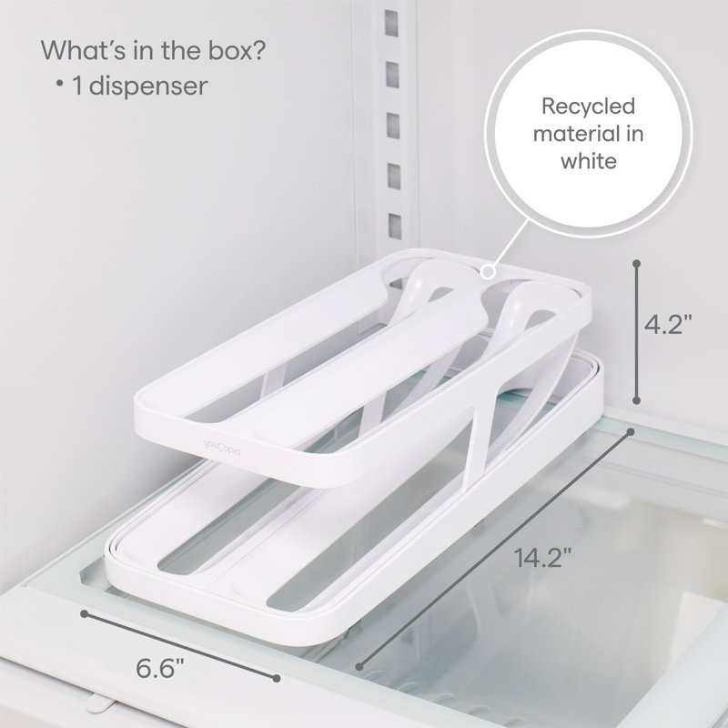 YouCopia RollDown® Egg Dispenser, Rolling Dispenser and Organizer for Refrigerator, Double Track