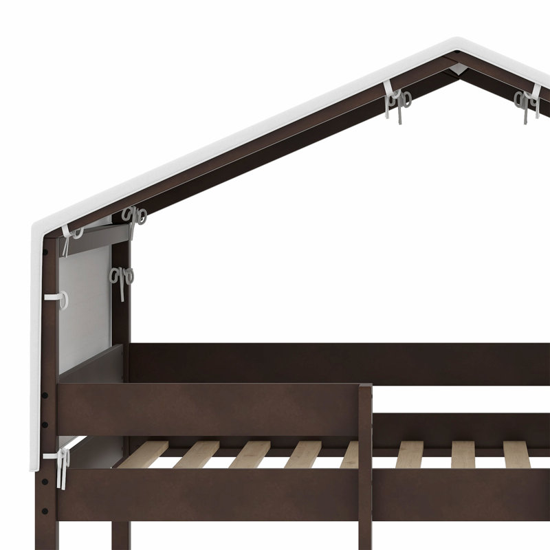 Andersons Kids Twin Over Twin Bunk Bed, Walnut