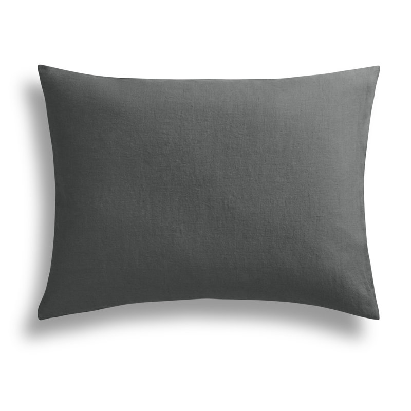 100% Linen Sheet Set, Charcoal, King Sheet Set + 2 Pillowcases