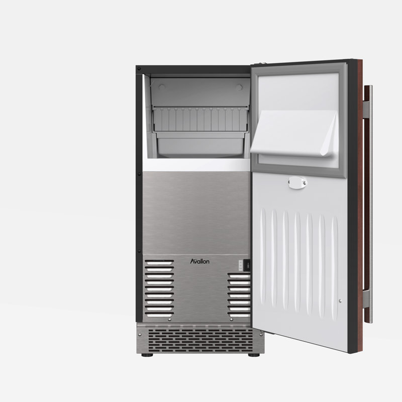 15 Inch Wide 26 Lbs. Capacity Built-In and Free Standing Ice Maker with 56 Lbs. Daily Ice Production