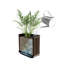 Keter Signature - Grand pot de fleurs carré en bois de 21,6 pouces pour l'intérieur ou l'extérieur, pin