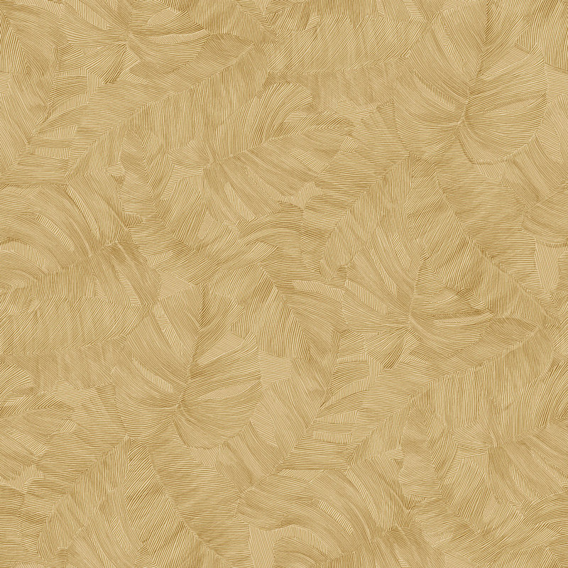 Karuna Collection Branched Leaf Motive Wallpaper Roll, Beige