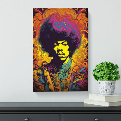 Jimi Hendrix Nouveau - No Frame Print