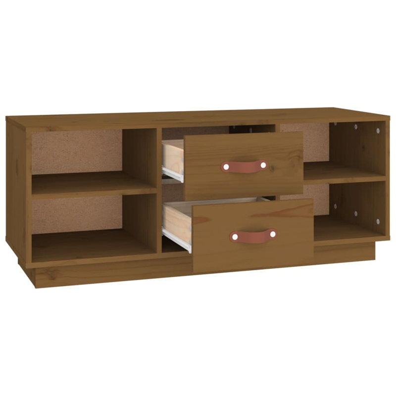 Kortlynn TV Stand for TVs up to 43", Honey Brown