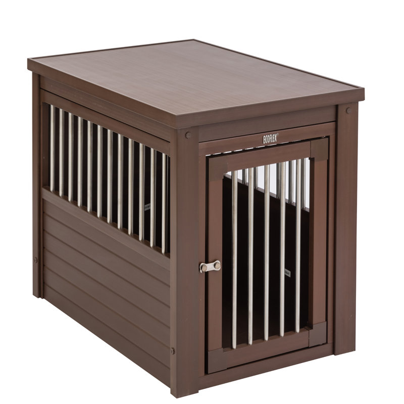 Southwick ECOFLEX Medium Furniture Style Dog Crate in Brown, Russet, Medium (25.2" H x 21.1" W x 29.5" D)
