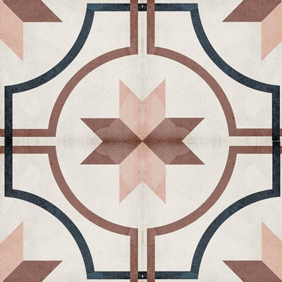 Seville Art 8" x 8" Patterned Porcelain Floor and Wall Tile