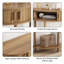 31.5" Farmhouse Grooved Half-Moon Console Table For Living Room, Hallway, Entryway Or Foyer