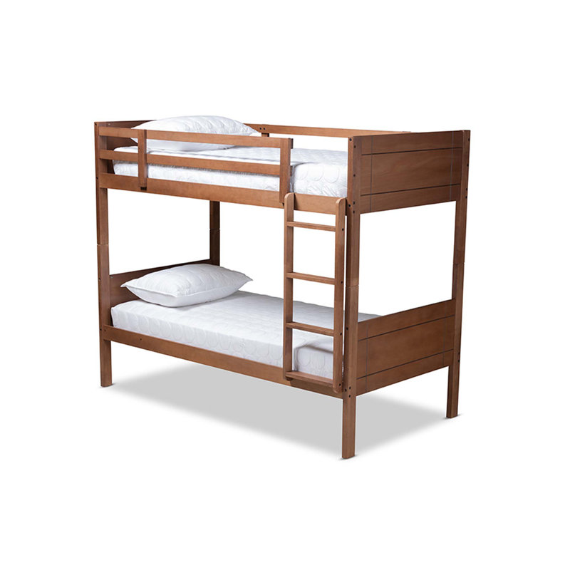 Annelise Kids Twin Bunk Bed, Walnut
