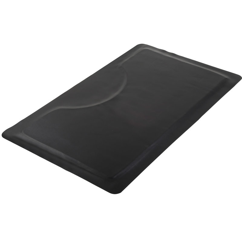 Black PVC Anti-Fatigue Salon Floor Mat with Slip Resistant Surface