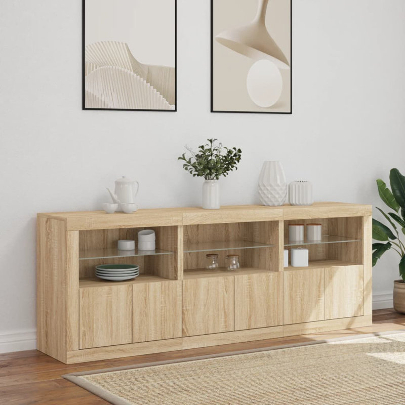 Barzykin 181.5cm Sideboard, Sonoma Oak